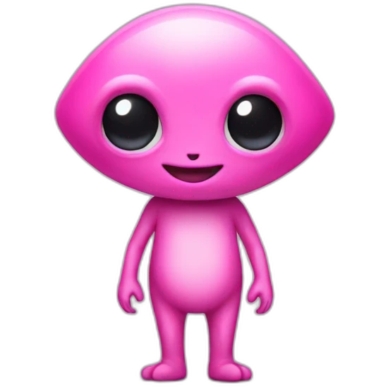 cute pink alien emoji