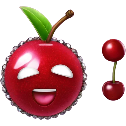 Cherry that looks like a disco ball  emoji