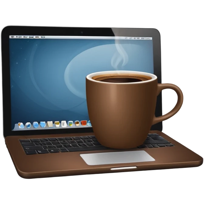 coffee and laptop emoji