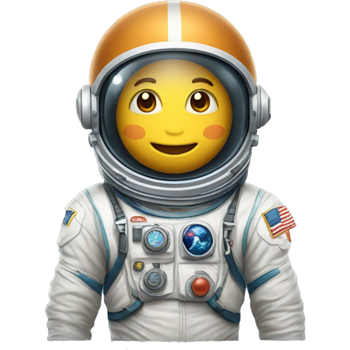 un dinosaure en tenue d'astronaute emoji
