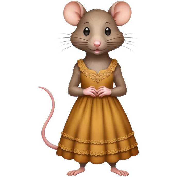Rat in a dress emoji
