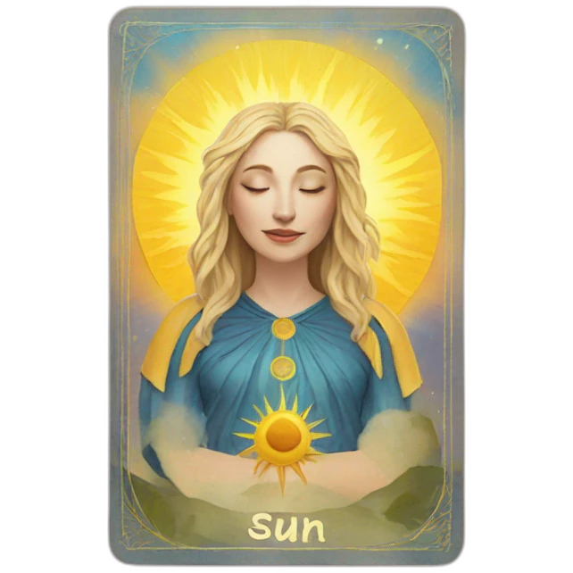 Tarot card the sun emoji