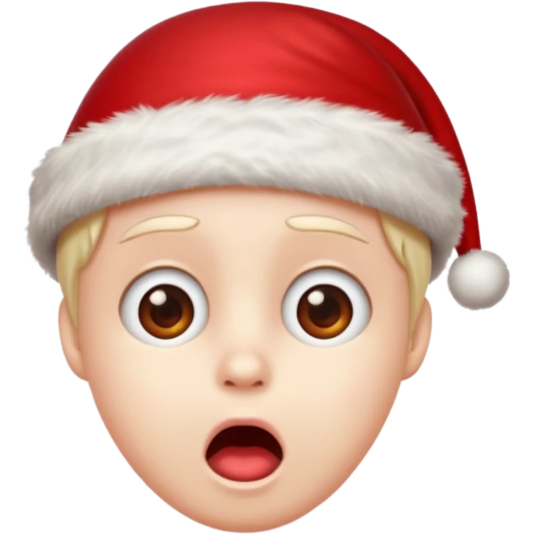  Add a Christmas hat 🎅 to the shocked emoji 😨 to give it a festive touch! emoji