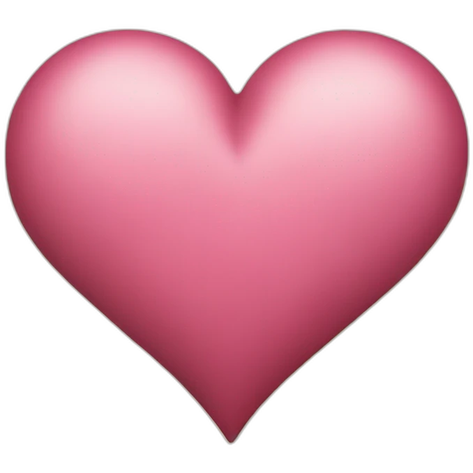Heart with letter “V” in it emoji