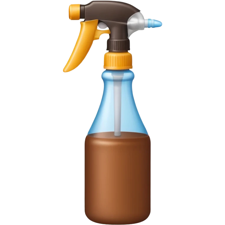 spray bottle brown colored emoji