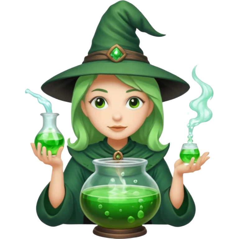 green witch cooking potion emoji