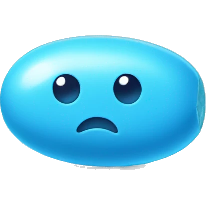 blue chewing gum emoji