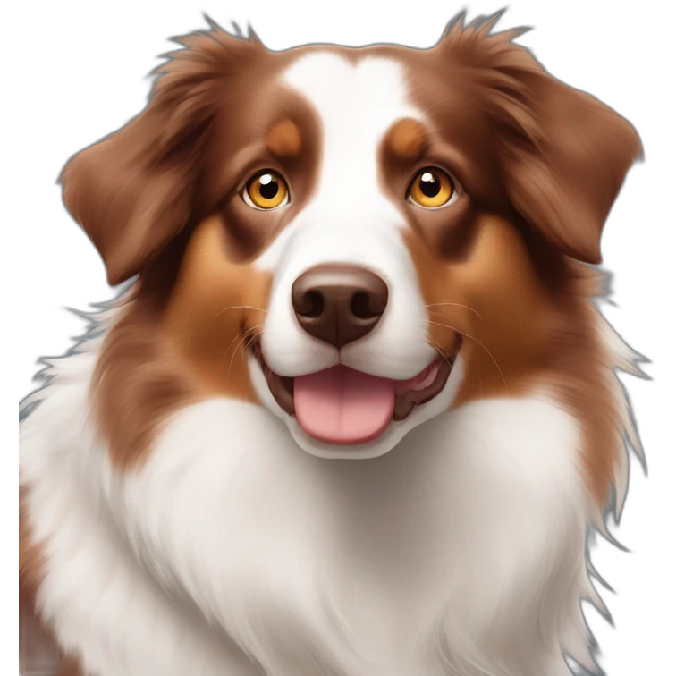 Blue eyes red tri Australian shepherd emoji
