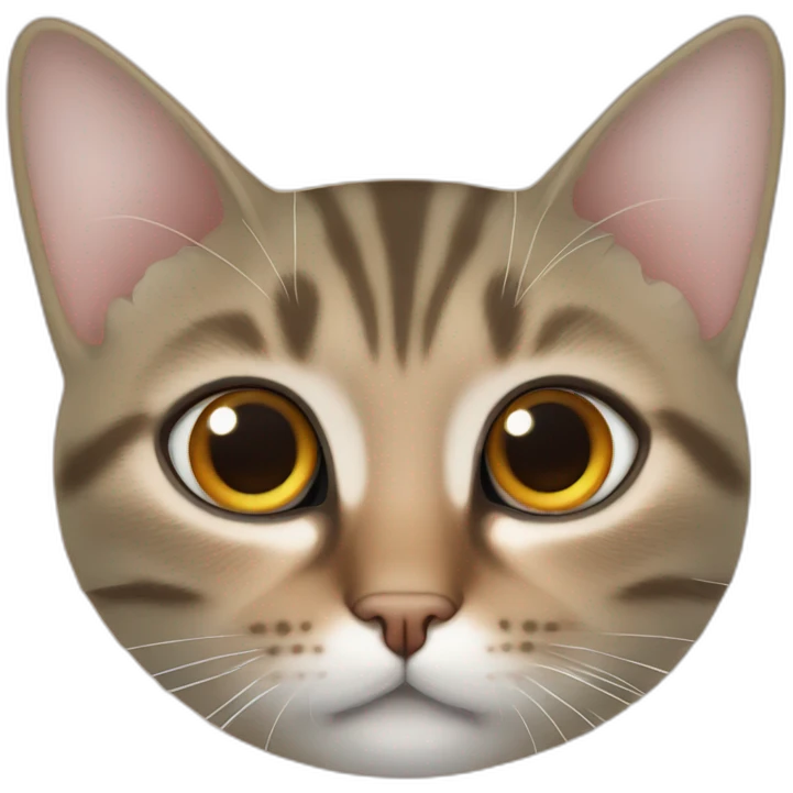 Chat orange au yeux verts avec oreills emoji
