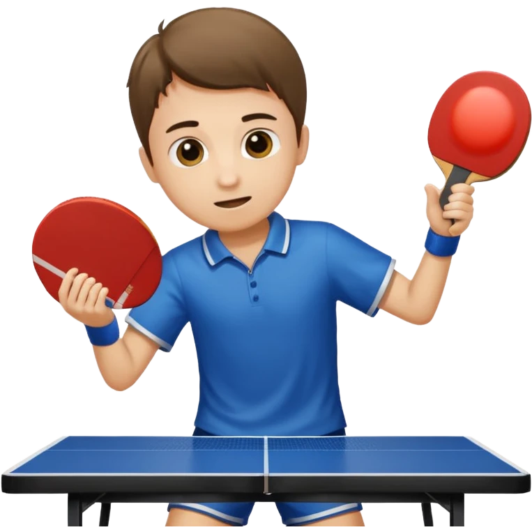 A boy playing table tennis emoji