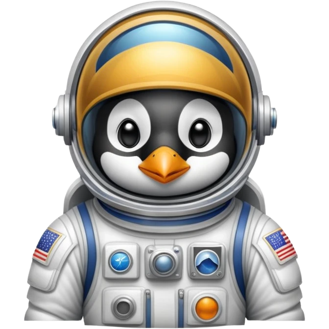 Penguin astronaut emoji
