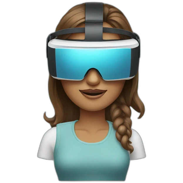 woman wearing virtual reality glasses emoji