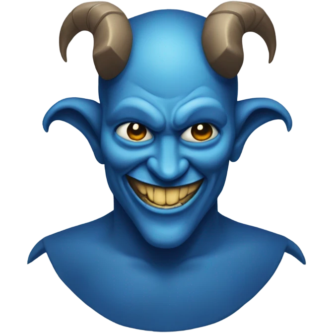 Blue Satan on a Tshirt  emoji