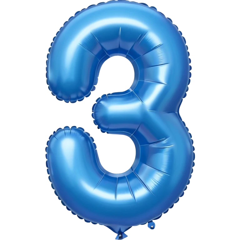 one balloon that has a shape of three (3) on the left side and another one that has a shape of a zero (0) on the right side. both of them have a blue color. i want it to have a birthday vibe emoji