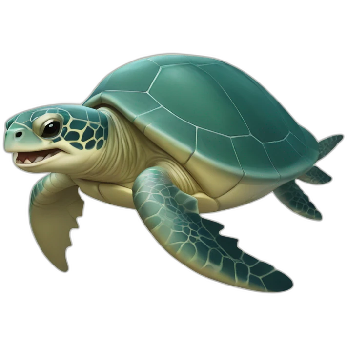 Tortue sous requin emoji
