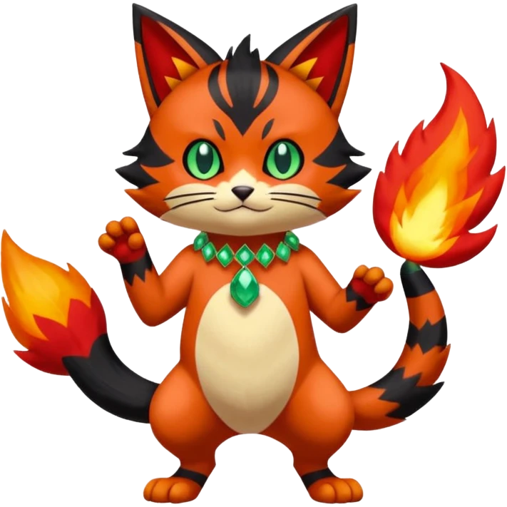 Sprigatito-Litten-Torracat-Meowscarada-Pokémon-Fakémon-animal-fusion (full body) emoji