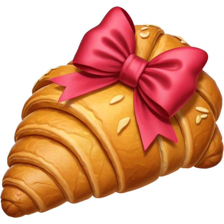 croissant with bow  emoji