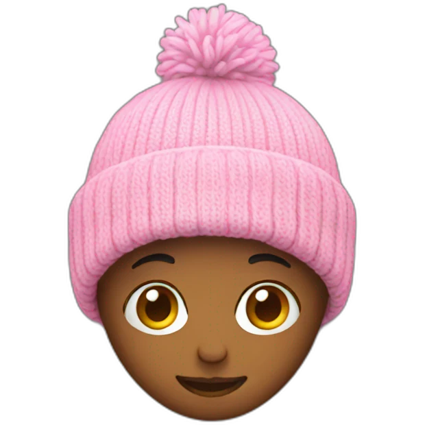 Pink beanie emoji