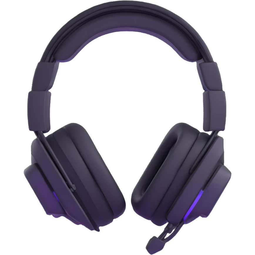 futuristic gaming headset server logo emoji