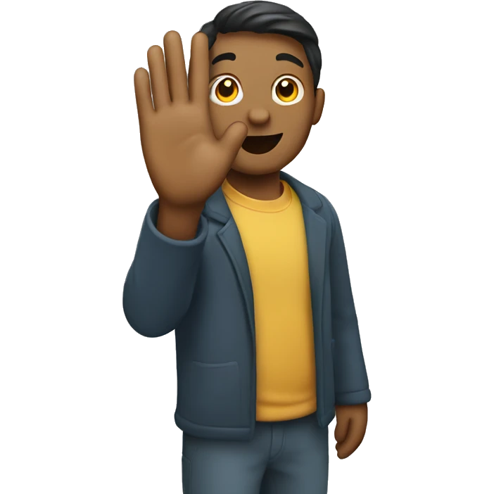 person waving emoji