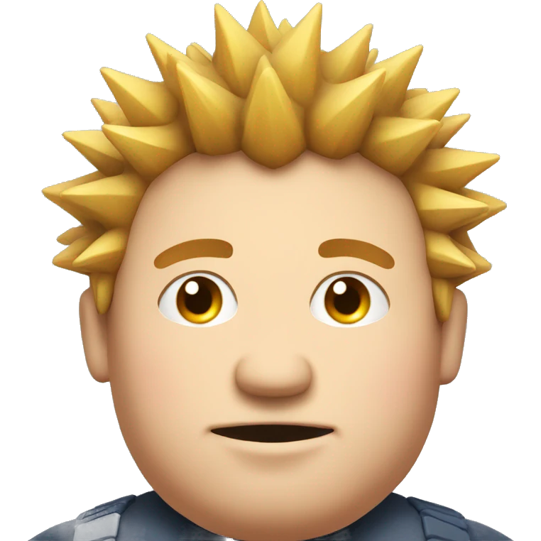 Fat short dude with spiky hair emoji