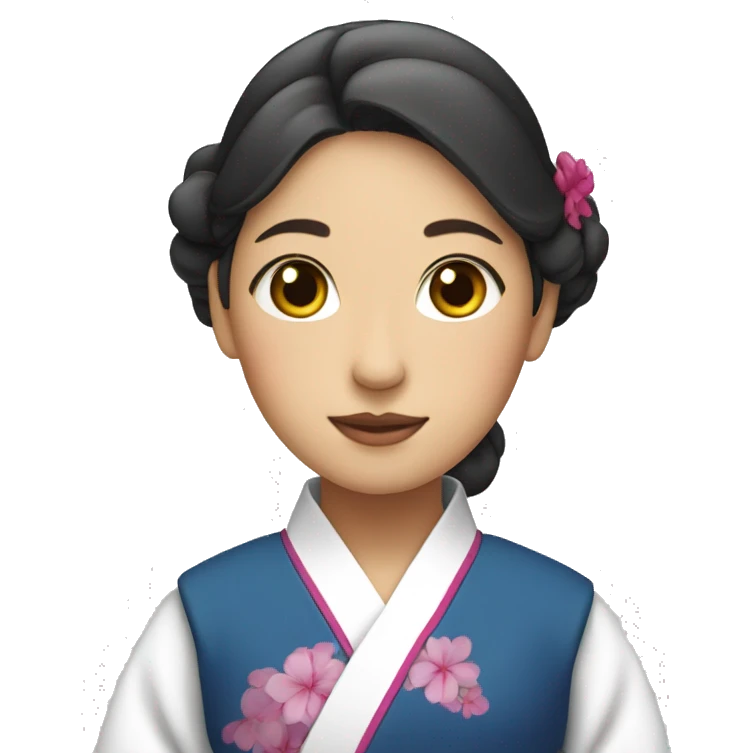 a woman in a hanbok emoji