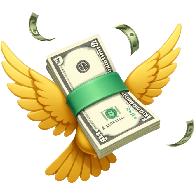 Flying money emoji
