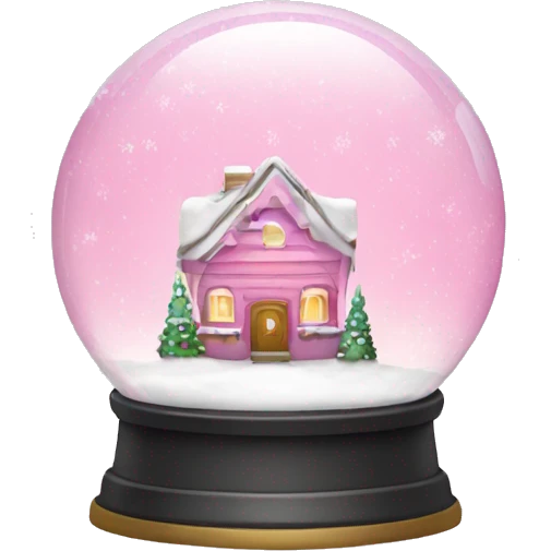 Pink snow globe  emoji