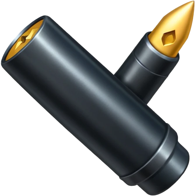 black long bullet emoji