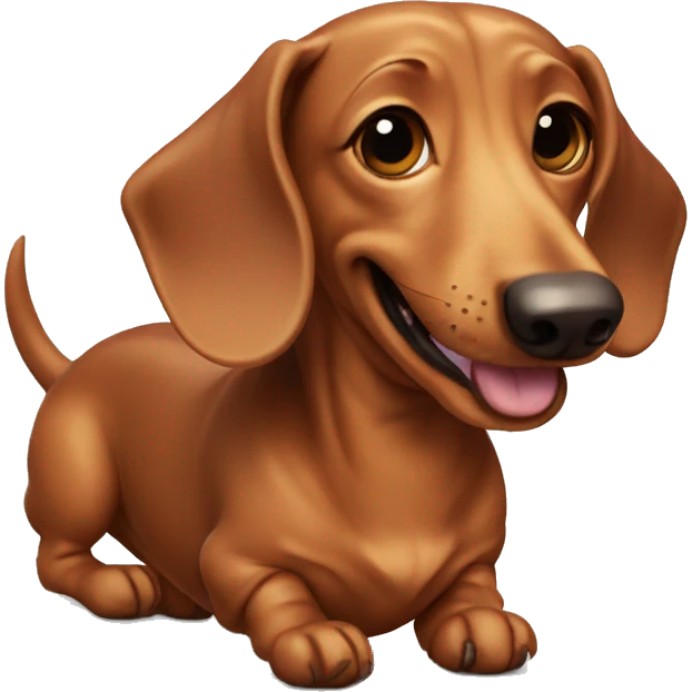 smiling dachshund emoji