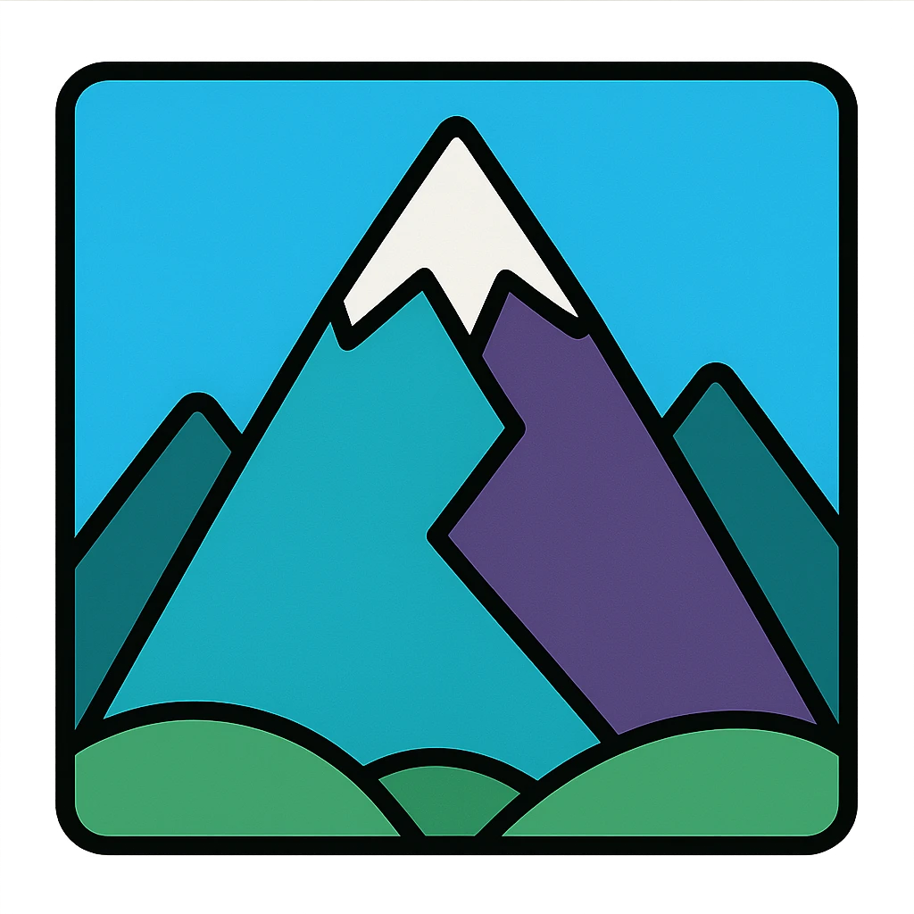 little alchemy style icon
subject: mountain
border: medium-black emoji