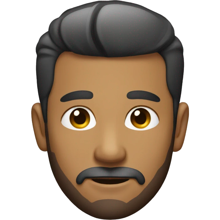 Man with slick back hair and short beard  emoji