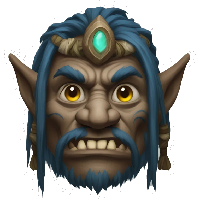 troll shaman from world of warcraft emoji