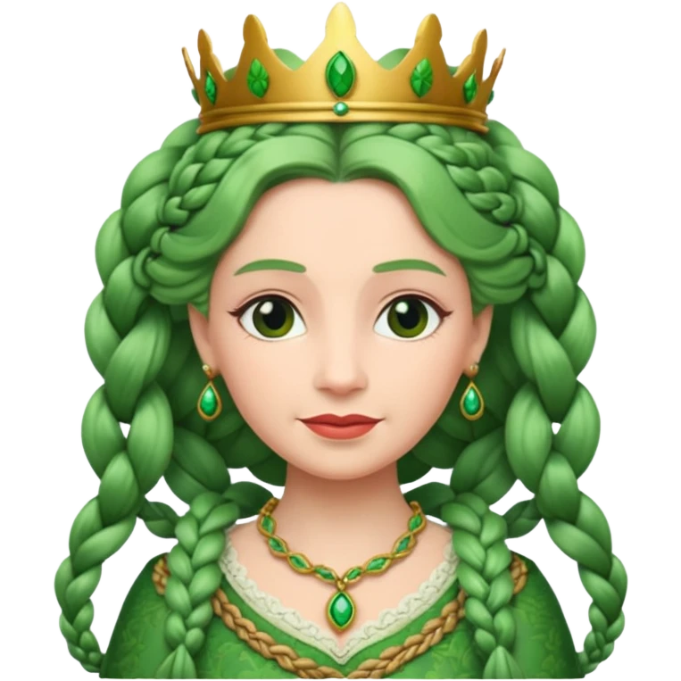 The queen with vine-like hair emoji