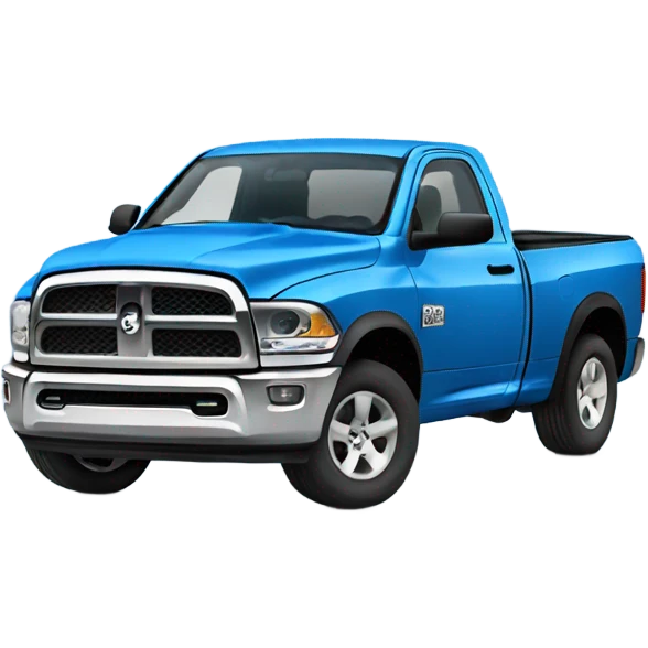 Monkey driving a blue dodge ram emoji