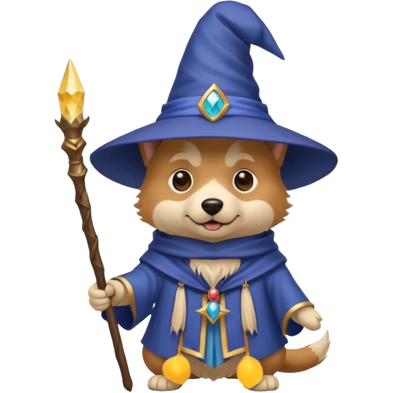 Dog wizard emoji
