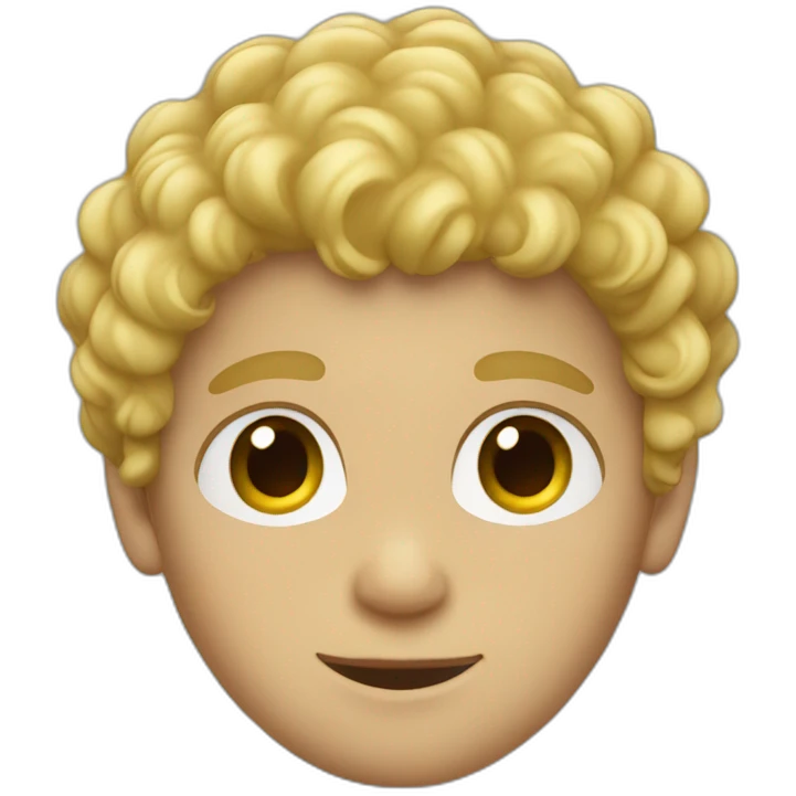 curly blonde boy emoji