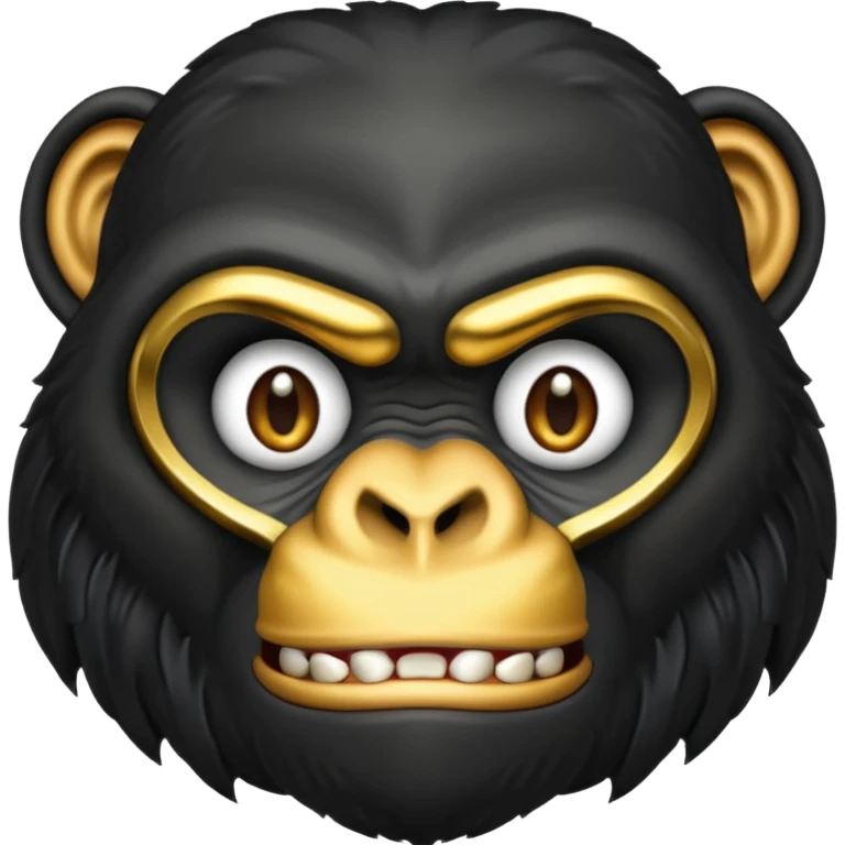 Gorilla with all gold teeth emoji