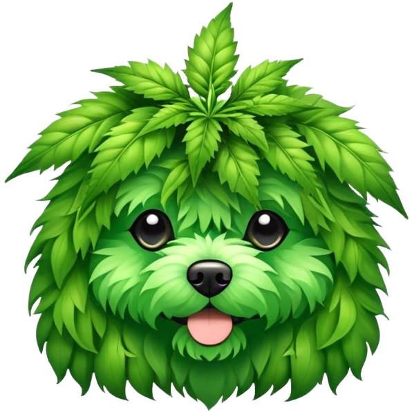 Weed dog emoji