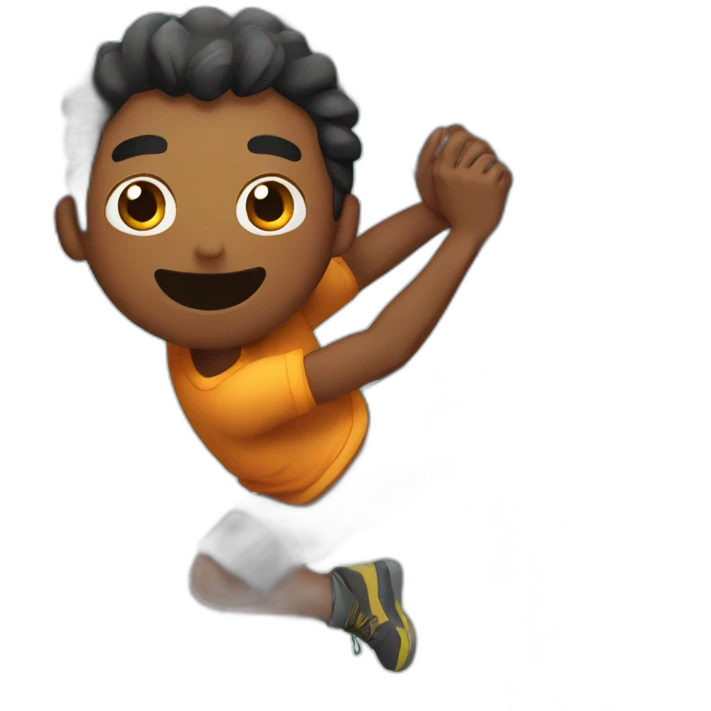 Guy doing bouldering emoji