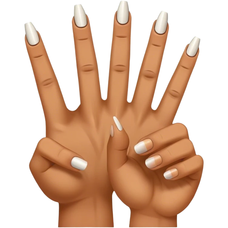 index and thumb fingers hitting the tip with nails emoji