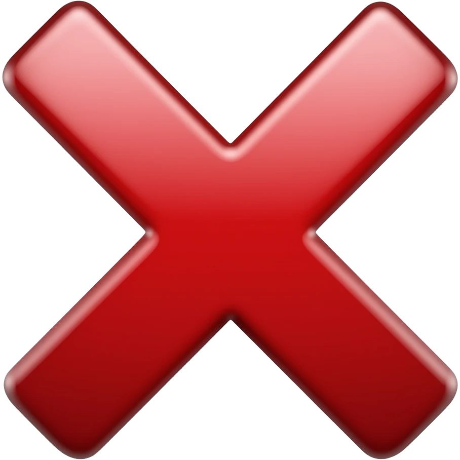 a x mark in red color emoji