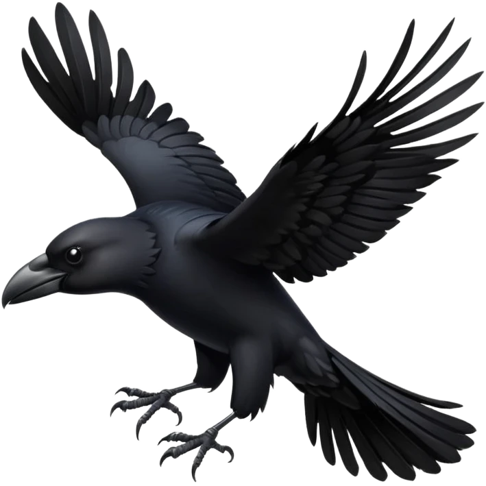 crow flying emoji