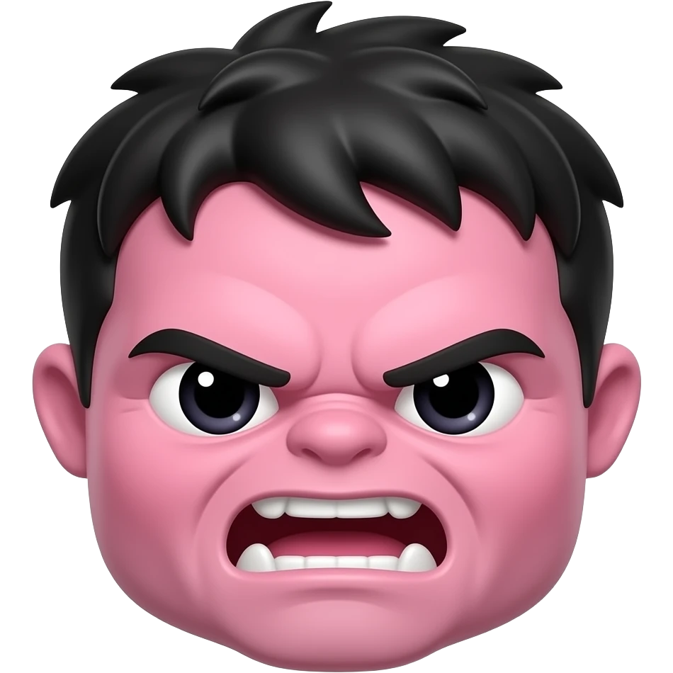 cute pink hulk emoji