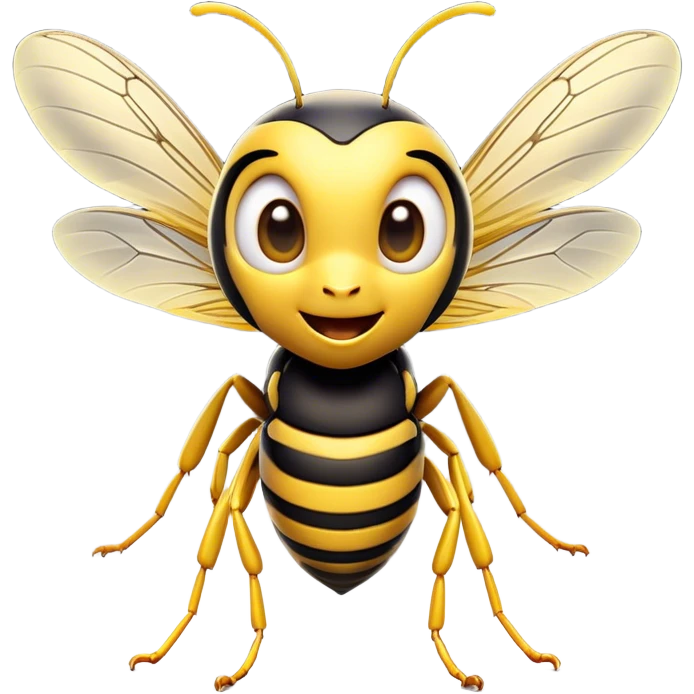 Cinematic Cheeky Wasp Portrait Emoji, Head tilted dramatically with an exaggeratedly shocked expression, featuring a slender, sharply striped body with wide, comically expressive eyes full of playful disbelief and animated, fluttering wings, Simplified yet hilariously expressive features, highly detailed, glowing with a slightly sassy glow, high shine, dramatic yet playful, stylized with an air of cheeky insect mischief, soft glowing outline, capturing the essence of a meme-worthy wasp that looks ready to buzz its way into viral fame! emoji