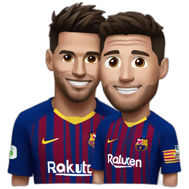 messi avec Ronaldo emoji
