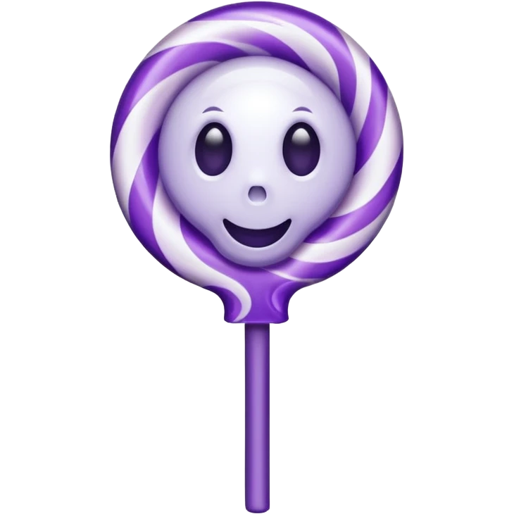ghost lolipop purple and white emoji