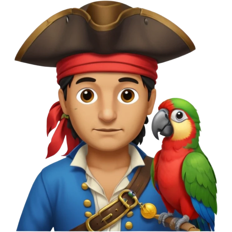 pirate and parrot emoji