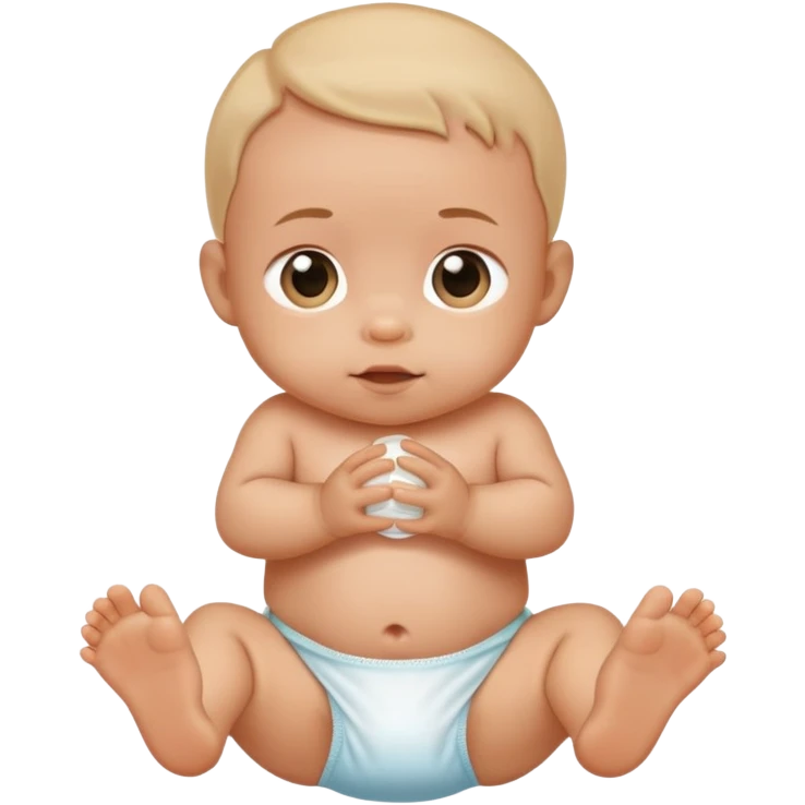 Baby oil wearing a diaper emoji
