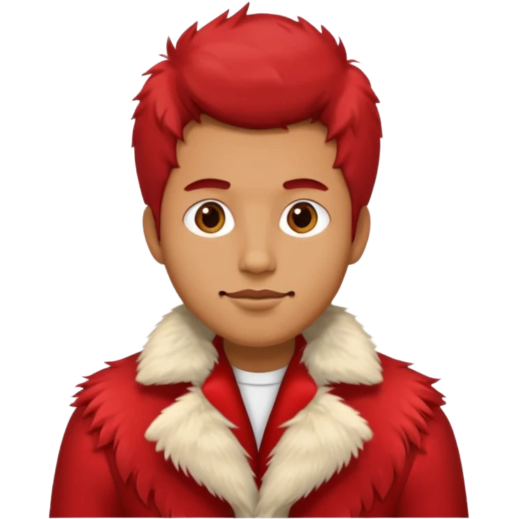 men red fur coat emoji